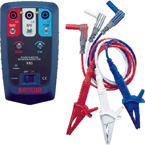 SANWA 接触式モーター検相器 KS3 1 台