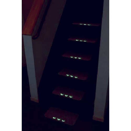 ワタナベ 蓄光階段用ぴたマット ベージュ 450×220mm (15枚入) TK-BE-4522 1 箱