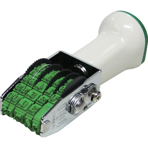 SANBY テクノタッチ回転印 欧文 5号日付 明朝体 年号2連式 TKA-D05 1 個