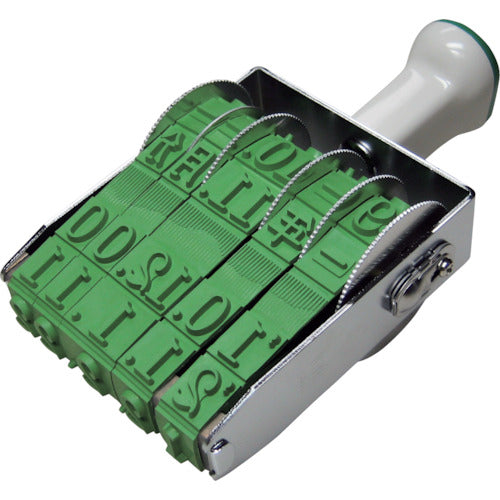 SANBY Techno Touch Rotary Stamp, First Date in Roman Font, Mincho Font TK-D00, 1 pc