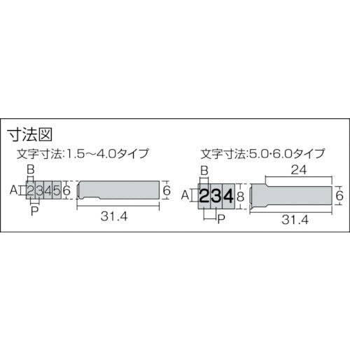 浦谷 ハイス組合せ刻印1.5mmバラ 英字U UC-15B-U 1 本