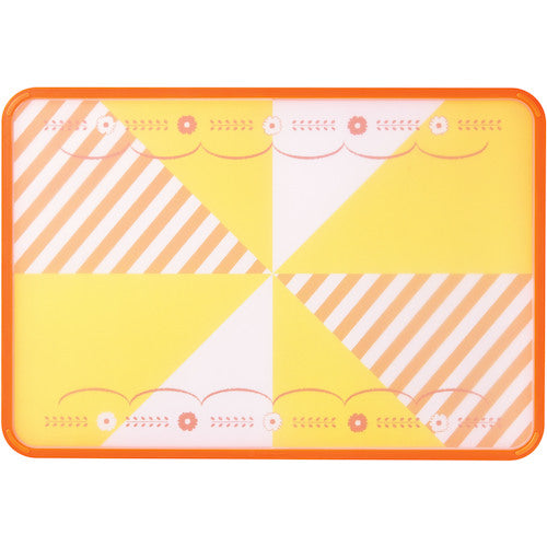 시모무라 공업 커팅 보드 풀 베지 스마일 가벼운 양면 커팅 보드 LL 오렌지 FVS-653 1 장