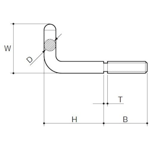 후지와라 L 후크 볼트 LFB-10 1 개