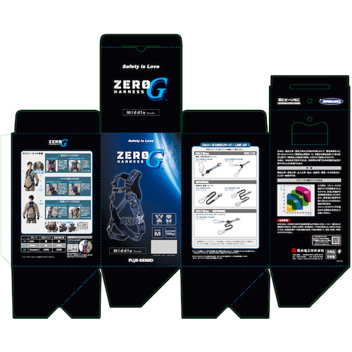 TSUYORON ZERO-G 하네스 하네스 본체만 파랑 L 사이즈 허벅지 V 타입 미들 그레이드 TH-520 V-OT-BL-L-MG-BX 1개