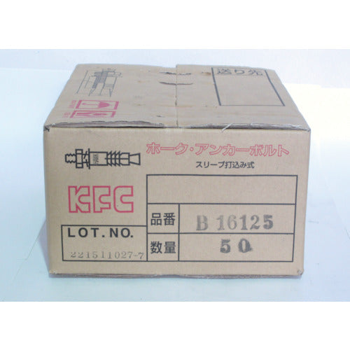 ケー・エフ・シー ホーク・アンカーボルトBタイプ スチール製M16 全長125 B16125 50 本