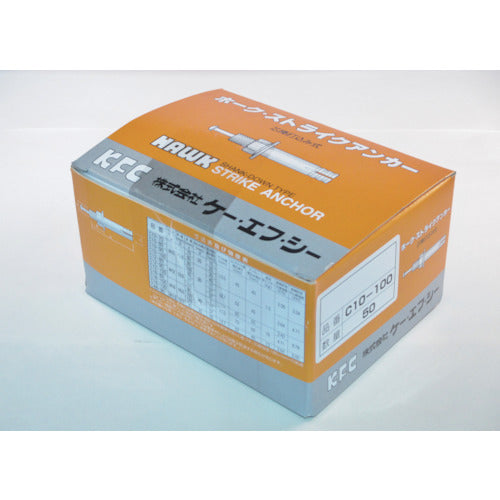 K.F.C. Hawk Strike Anchor C Type Steel M10 Total Length 100 C10-100 50 Pieces