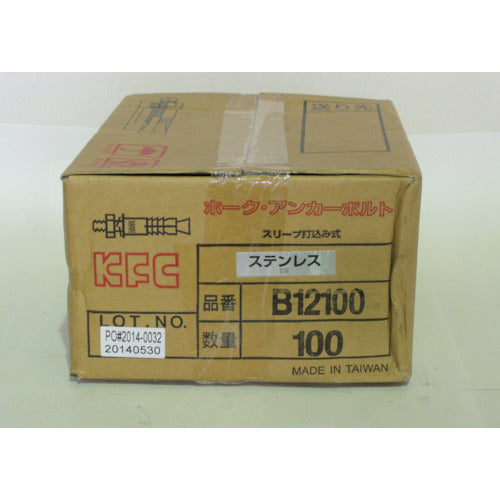 케이·에프·시 호크·앵커 볼트 B타입 스테인리스제(1상자:100개입) SUS B12100 100개