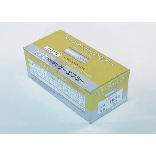 K.F.C. Hawk Head-in Anchor HI Type Stainless Steel SUS HI-38 50 Pieces