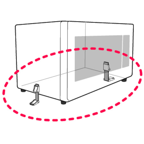 ティーエフサービス OA機器転倒防止粘着バックル イーフィックスSサイズ 2個入り 強度約32kg EF-32V 1 S