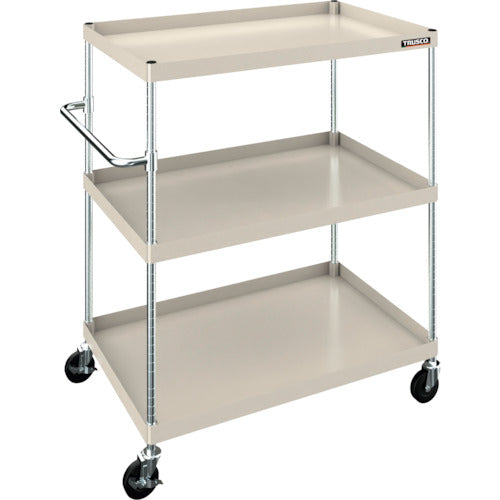 TRUSCO 【売り切り廃番】フレックスワゴン 1000X650XH1200 3段 100パイEL車輪キャスター ネオグレー FLWB-943-EL100-NG 1 台