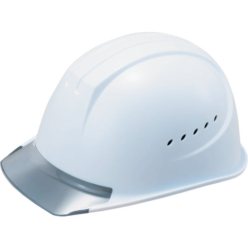 タニザワ エアライト+遮熱ヘルメット(PC製・遮熱ホワイト/透明ひさしグレー) ST#1610−JZV(EPA) 1610-JZV-V2-SPW5 1 個