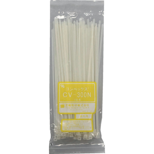 コンベックス 結束バンドナチュラル色 CV−300N 100本入り CV-300N(100P) 1 袋