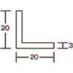 光 アングル型スポンジ 黒 3×20×20×450mm SL203-450 1 本