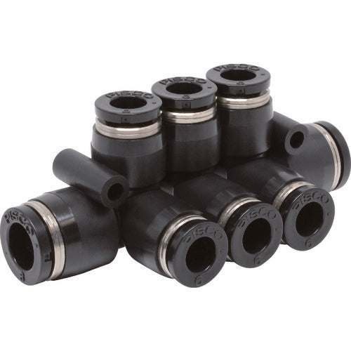 PISCO チューブフィッティング 違径トリプルダブル 8×6 PKVG8-6 1 個