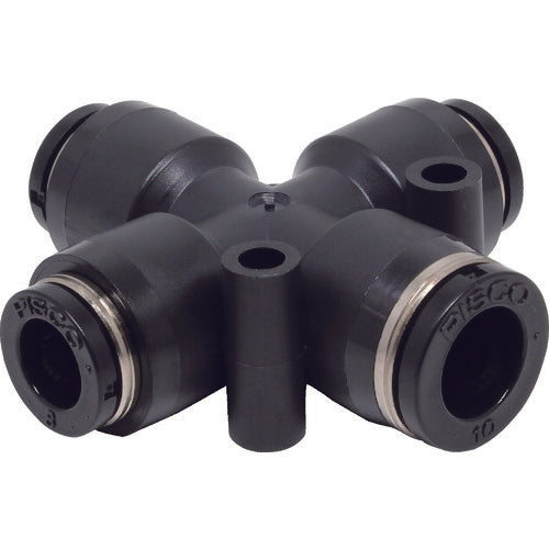 PISCO チューブフィッティング クロスC 10×8 PZC10-8 1 個