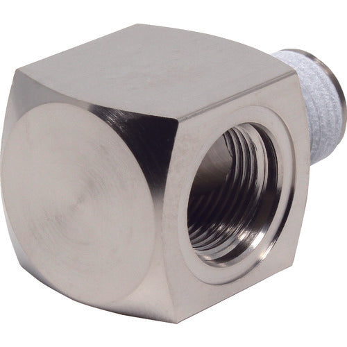 PISCO メインブロック エア供給ポート エルボB 接続口径R1/4 組立ねじサイズM14×1 MLB1402 1 個