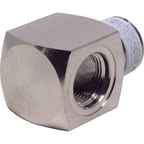 PISCO メインブロック エア供給ポート エルボB 接続口径R3/8 組立ねじサイズM14×1 MLB1403 1 個