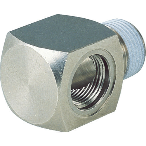 PISCO メインブロック エア供給ポート エルボB 接続口径R3/8 組立ねじサイズM18×1 MLB1803 1 個