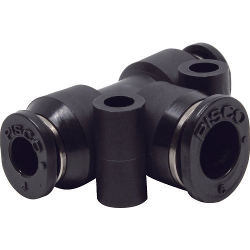 PISCO Tube Fitting Mini Type Different Diameter Union Tee 4 x 4 x 6 PEG4-6M 1 pc