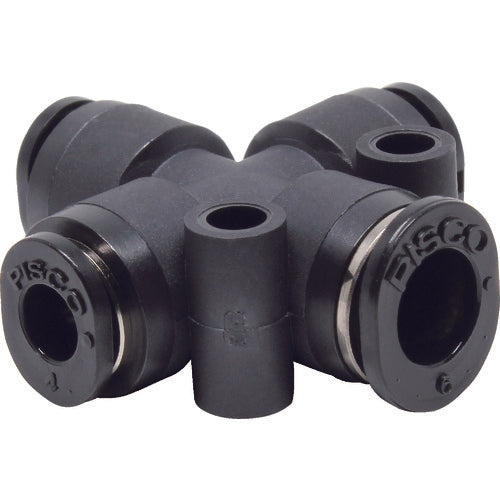 PISCO 튜브 피팅 미니 타입 크로스 C 6×4 PZC6-4M 1개
