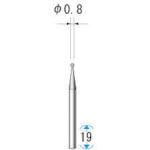 나카니시 전착 다이아몬드 바 (1Pk(봉투)=5개입) 칼날 직경 0.8mm 11002 1 PK