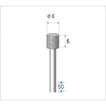 Nakanishi Electroplated Diamond Bur #100, Blade Diameter 6 x Blade Length 5 x Shaft Diameter 3 x 50L 12065 1 pc