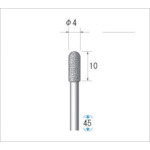 나카니시 전착 CBN 바 원통 끝 원 #120 칼날 직경 4×45L 12339 1개