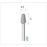 Nakanishi Electroplated Diamond Bur, Blade Diameter 6mm, 12348, 1 piece