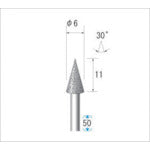 나카니시 전착 CBN 바 테이퍼 #120 칼날 직경 6×50L 12407 1개