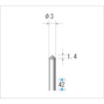 Nakanishi Electroplated Diamond Bur, Blade Diameter 3mm, 12417, 1 piece