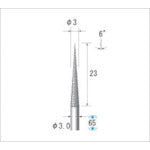 Nakanishi Electroplated Diamond Bur, Blade Diameter 3mm, 12431, 1 piece