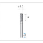 ナカニシ クラフトダイヤモンドバー(1Pk(袋)=3本入)円筒 刃径3.3 12806 1 PK