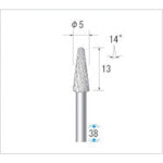 ナカニシ チタンコート超硬カッター テーパー(ダブルカット) 刃径5mm 刃長12.7mm 21253 1 本
