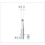 Nakanishi Carbide Cutter Ball (Double Cut) Blade Diameter 2.3mm Blade Length 2.3mm 24071 1 piece
