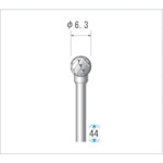 Nakanishi Carbide Cutter Ball (Double Cut) Blade Diameter 6.3mm Blade Length 5.0mm 24076 1 piece