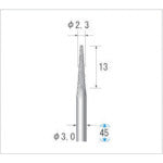 나카니시 초경 커터 테이퍼(다이아 컷) 날 직경 2.3mm 날 길이 13mm 24551 1개