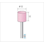 ナカニシ 軸付砥石(1Pk(袋)=10本)粒度100 ピンク 円筒 外径12mm 42429 1 PK