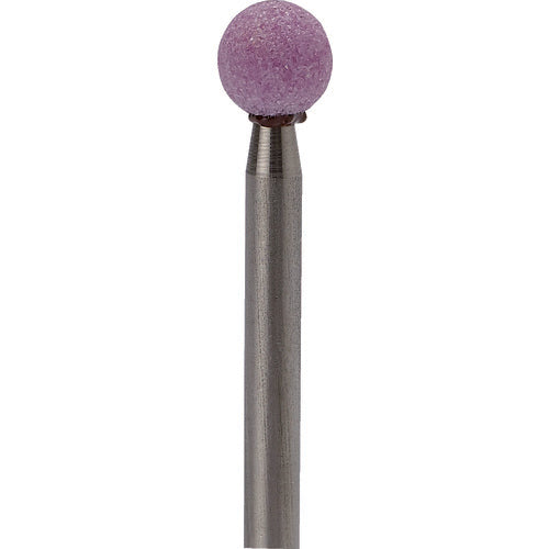 ナカニシ 軸付砥石 粒度#60 ピンク 球 外径6mm (1Pk(袋)=10本入) 42443 1 PK