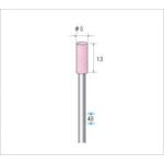 ナカニシ 軸付砥石(1Pk(袋)=10本)粒度#120 ピンク 円筒 外径5mm 42486 1 PK
