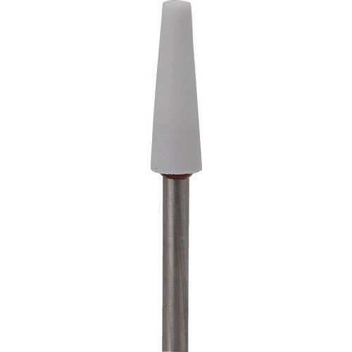 ナカニシ 軸付砥石(1Pk(袋)=10本)粒度#120 ホワイト テーパー先平 外径上3下6mm 42535 1 PK