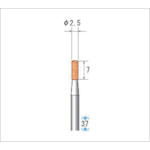 ナカニシ 軸付砥石(1Pk(袋)=10本)粒度#100 レッド 円筒 外径2.5mm 42602 1 PK
