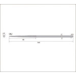 Nakanishi Diamond File #200 Round Blade Length 50 x Blade Width 3 57136 1 piece