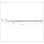 Nakanishi Diamond File #400 Round Blade Length 50 x Blade Width 3 57137 1 piece