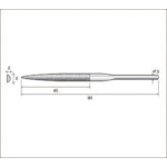 ナカニシ ダイヤモンドヤスリ(ラスター・ミニラスター専用) 全長90mm刃長45mm刃幅5.0mm 62313 1 本