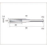 Nakanishi Electroplated Diamond File (Shaft Diameter 3mm) Total Length 55mm Blade Length 20mm Blade Width 5.5mm 62816 1 piece