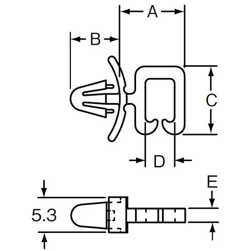 PANDUIT 固定具 ワイヤーサドル (100個入) HWS2819-C 1 袋