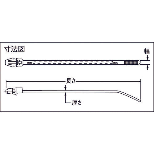 PANDUIT 밀어넣기 타입 나일론 결속 밴드 내츄럴 4.8×135×1.3 (1000개입) PLP1S-M 1봉