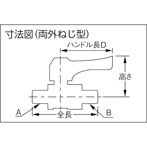 KAKUDAI 미니어처 볼 밸브 호칭 지름(A) R1/4 전장 50.4 오렌지 651-901-6 1개
