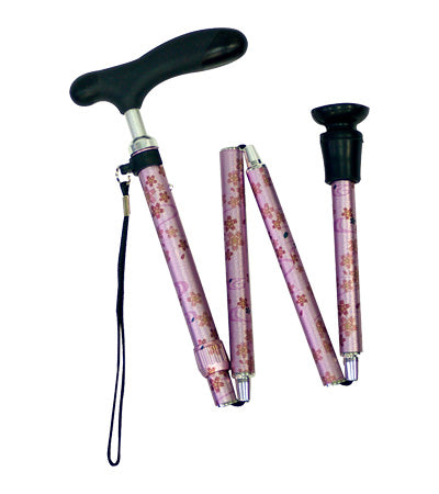 Kaientai Folding Japanese Pattern Cane with Antibacterial Grip / CMS-13 Dark Blue 1 Cane