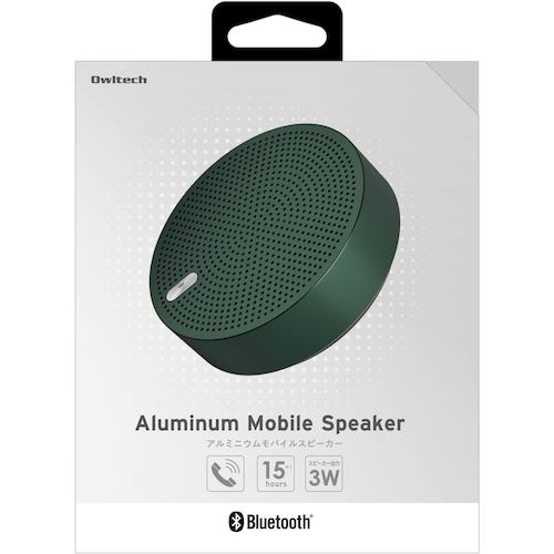 Owltech 무선 스테레오 모드 대응 블루투스 5 모바일 스피커 OWL-BTSP03S-RGN 1개